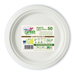 50 Piatti piani Ã˜220mm BIODEGRADABILI Dopla Green art.7701