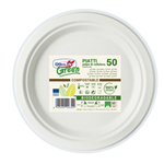 50 Piatti frutta Ã˜170mm BIODEGRADABILI Dopla Green art.7703
