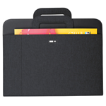 NIJI ITALIANA Portablocco con anelli 28,5x36cm nero bicolore Niji