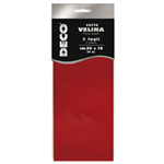 Busta 5 fogli carta velina 20gr 50x76cm rosso DECO