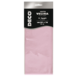 Busta 5 fogli carta velina 20gr 50x76cm rosa DECO