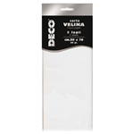 Busta 5 fogli carta velina 20gr 50x76cm bianco perlescente DECO