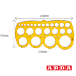 MASCHERA ARDA CERCHI C/SMUSSO 1/55MM