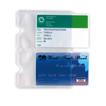 Busta porta card 2P TRASP. 2 tasche 5,8X8,7CM Sei rota