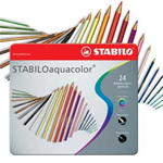 Astuccio metallo 24 pastelli Stabilo AQUACOLOR 1624