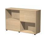 ARTEXPORT Libreria bassa a 2 ripiani ante scorr. 120X35cm H79cm ROVERE/ROVERE - Tetris