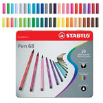 SCATOLA METALLO 20 PENNARELLI PEN 6820 STABILO