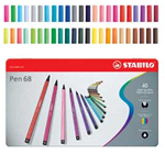 SCATOLA METALLO 40 PENNARELLI PEN 6840 STABILO