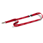 10 Cordoncini portabadge rosso stampa VISITOR Durable