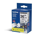 BROTHER NASTRO LAM.CON ADESIVO RESIST.TZE-S261 36MMx8MT NERO/BIANCO