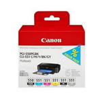 CANON CONF. MULTIPACK CARTUCCIA INCHIOSTRO PGI-550/CLI-551 PGBK/C/M/Y/BK/GY
