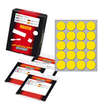 Etichetta adesiva giallo tonda D27mm (10fogli x 20etichette Markin
