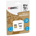 MICRO SDXC EMTEC 64GB CLASS 10 GOLD + CON ADATTATORE