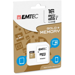 MICRO SDHC EMTEC 16GB CLASS 10 GOLD PLUS CON ADATTATORE