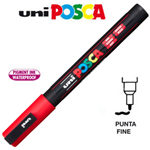 Marcatore UNI POSCA PC3M p.fine 0,9-1,3mm rosso UNI MITSUBISHI