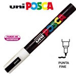 Marcatore UNI POSCA PC3M p.fine 0,9-1,3mm bianco UNI MITSUBISHI