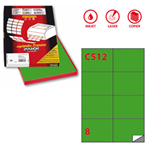 Etichetta adesiva C/512 verde 100fg A4 105x74,25mm (8et/fg Markin