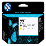 TESTINA DI STAMPA HP 72 NERO OPACO E GIALLO