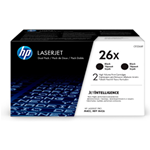 CONFEZIONE DA 2 CARTUCCE TONER NERO ALTA CAPACITA' HP26X