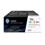 CONFEZIONE 3 CARTUCCE COLORE HP LASERJET 312A CIANO/MAGENTA/GIALLO