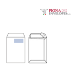 Pigna Envelopes 500 buste sacco CompetitorFSCÂ®bianca strip adesivo c/finestra 23x33cm 100gr Pign