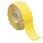 Rotolo 1500 etichette 26x12mm giallo fluo permanenti a onda Markin