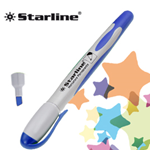 Marcatore permanente punta scalpello 2-4mm blu Starline