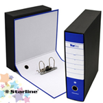 Registratore STARBOX f.to protocollo dorso 8cm blu STARLINE