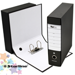 Registratore STARBOX f.to protocollo dorso 8cm nero STARLINE