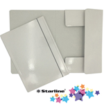 Cartella con elastico 25x34cm Bianco Queen Starline