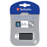 VERBATIM MEMORIE USB STORE 'N' GO PINSTRIPE NERO DA 64GB