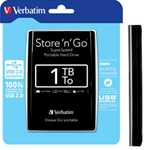 VERBATIM HARD DISK STORE 'N' GO USB 3.0 PORTATILE 1TB COLORE NERO