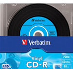VERBATIM SCATOLA 10 CD-R DATALIFEPLUS DATA VINYL SLIM 1X-52X 700 MB AZO COLOUR