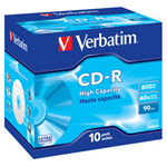 VERBATIM SCATOLA 10 CD-R DATALIFE JEWEL CASE 1X-40X 800MB SERIGRAFATO