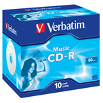 VERBATIM SCATOLA 10 CD-R MUSIC LIVE IT 80MIN. SERIGRAFATO COLORATO