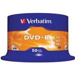 VERBATIM SCATOLA 50 DVD-R SPINDLE 16X 4.7GB 1 MATT SILVER