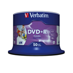VERBATIM SCATOLA 50 DVD+R 4.7GB / 120' STAMPABILE WIDE PRINT NO ID NR. SPINDLE
