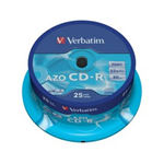 VERBATIM SCATOLA 25 CD-R DATALIFEPLUS SPINDLE 1X-52X 700MB SERIGRAFATO