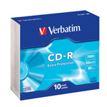 VERBATIM SCATOLA 10 CD-R DATALIFE SLIM CASE 52X 700MB EXTRA PROTECTION
