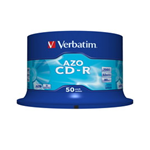 VERBATIM SCATOLA 50 CD-R DATALIFEPLUS SPINDLE 1X-52X 700MB SERIGRAFTA CRYSTAL