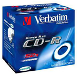 VERBATIM SCATOLA 10 CD-R DATALIFEPLUS JEWEL CASE 1X-52X 700MB SERIGRAFATA CRYSTAL