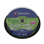 VERBATIM SCATOLA 10 CD-RW DATALIFEPLUS 8x-10x 700MB SERIGRAFATO PACK SPINDLE_RISCRIVIBILE